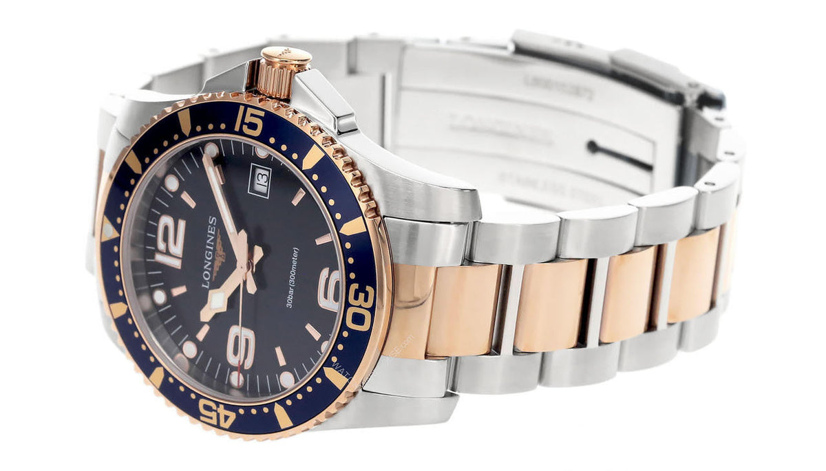 HydroConquest 41 mm Blue Dial 2Tone Men's Watch