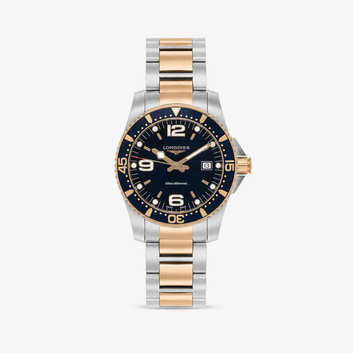 HydroConquest 41 mm Blue Dial 2Tone Men's Watch