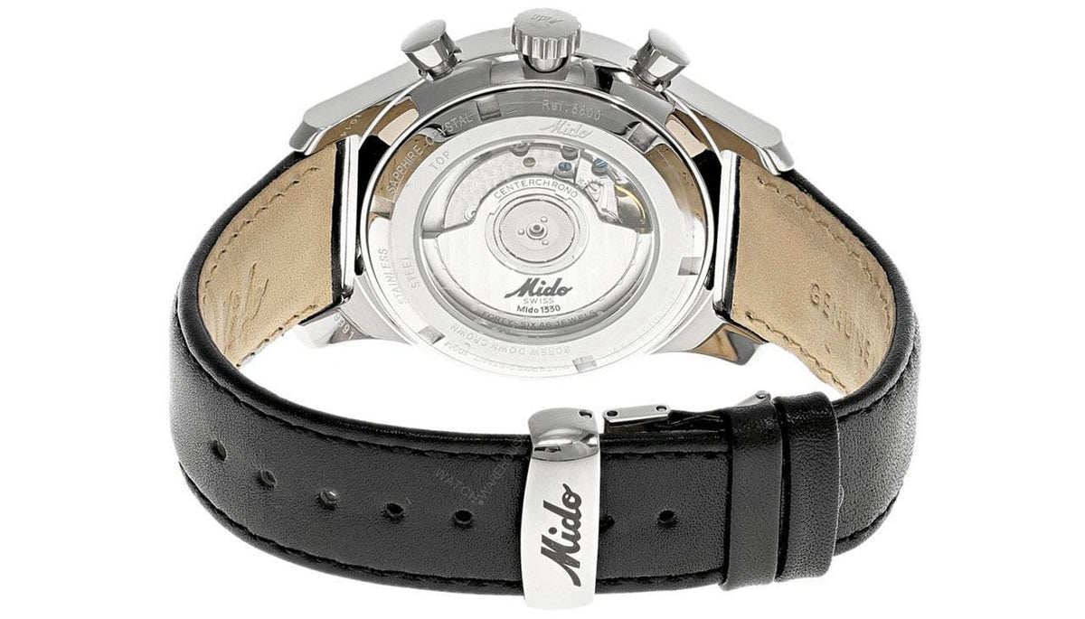 Multifort Centerchrono Automatic 39.5 mm Black Leather Men's Watch