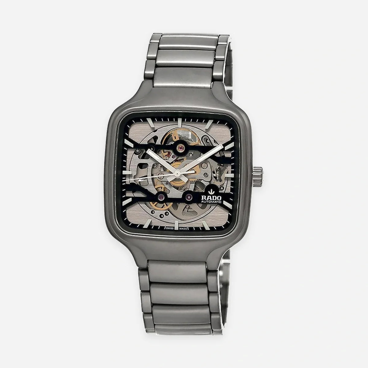 True Square Automatic Stainless Steel 38 mm Skeleton Dial Men's Watch