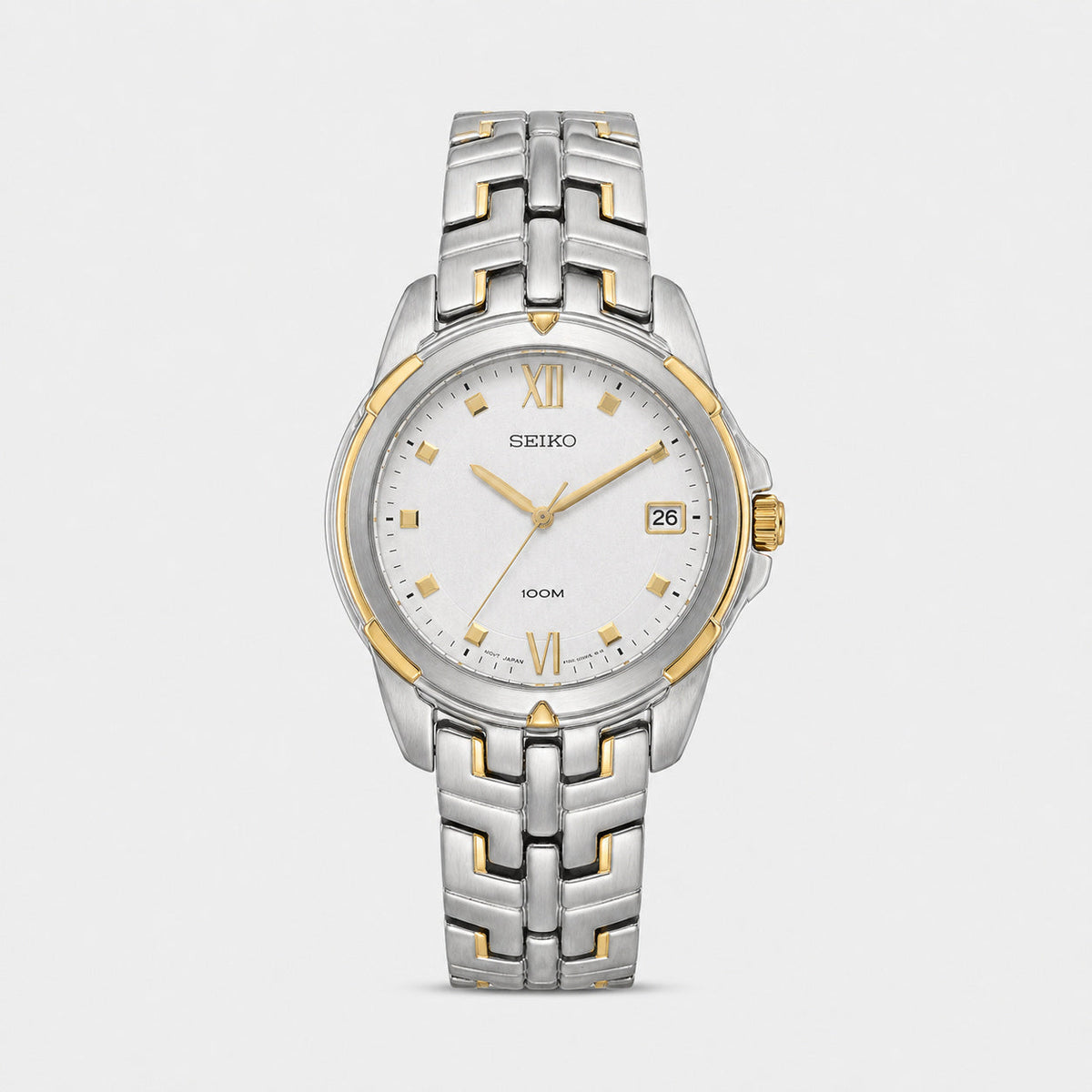 White Dial Two-tone Stainless Steel Men's Watch