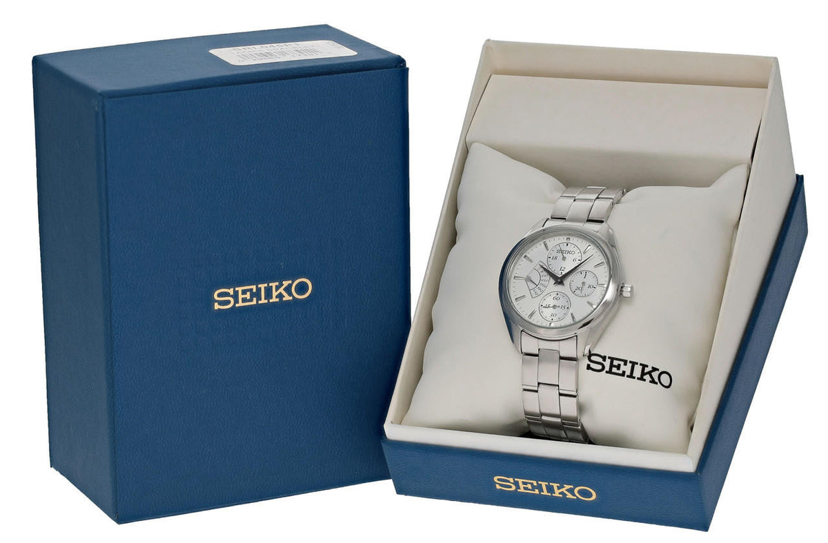 Quartz 35 mm White Dial Stainless Steel Women's Watch